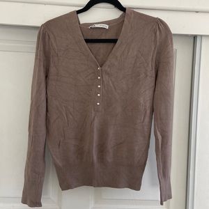 Zara button up top